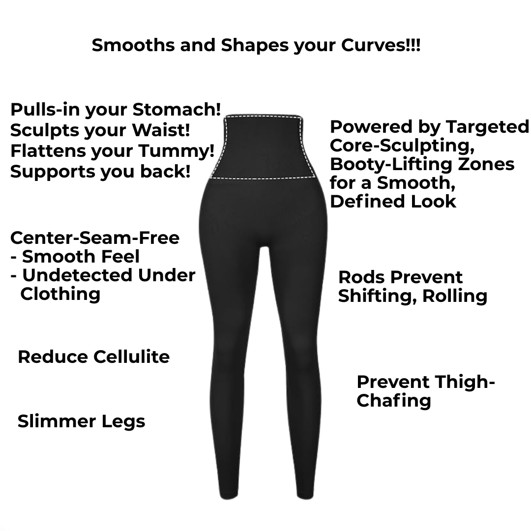 High Waisted Extra Control Shaping Leggings - Luxmery