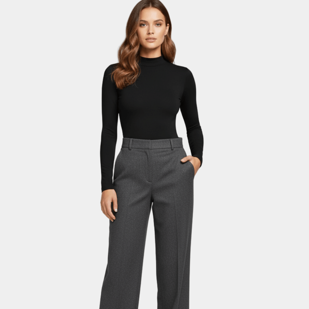 Long Sleeve Mock Neck Bodysuit - Luxmery