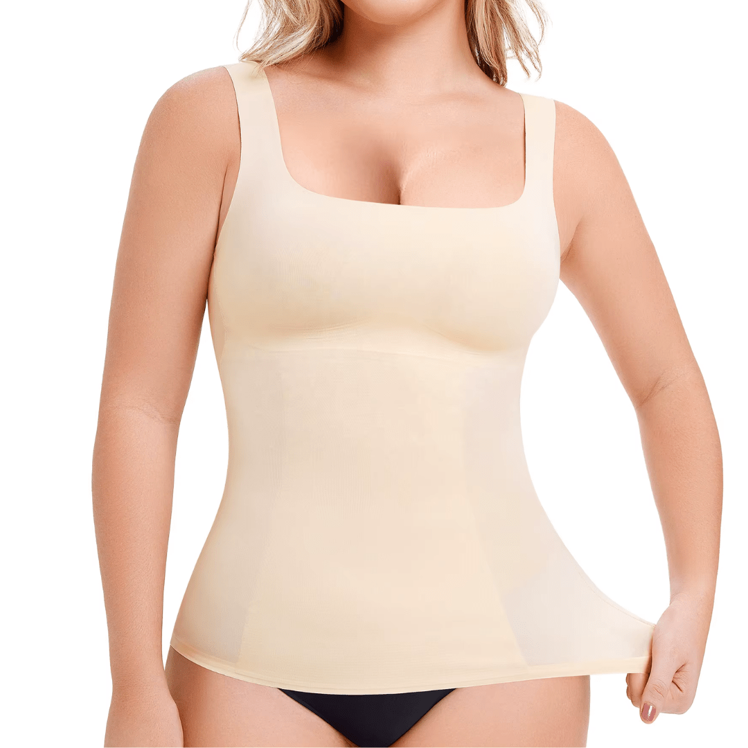 Luxmery Sculpting Square Neck Tank Top - Luxmery