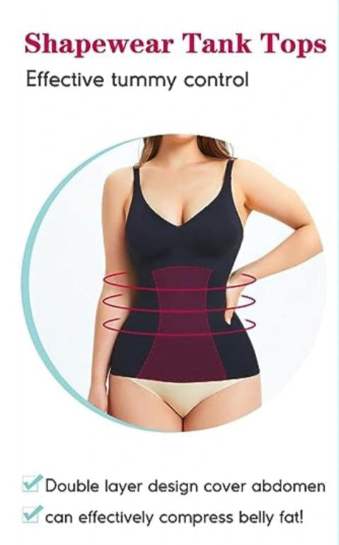 V-Neck Sculpting Cami - Luxmery