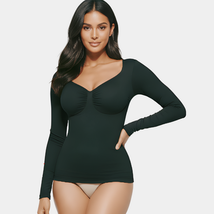 SculptFit Long Sleeve Diamond Neck Cami