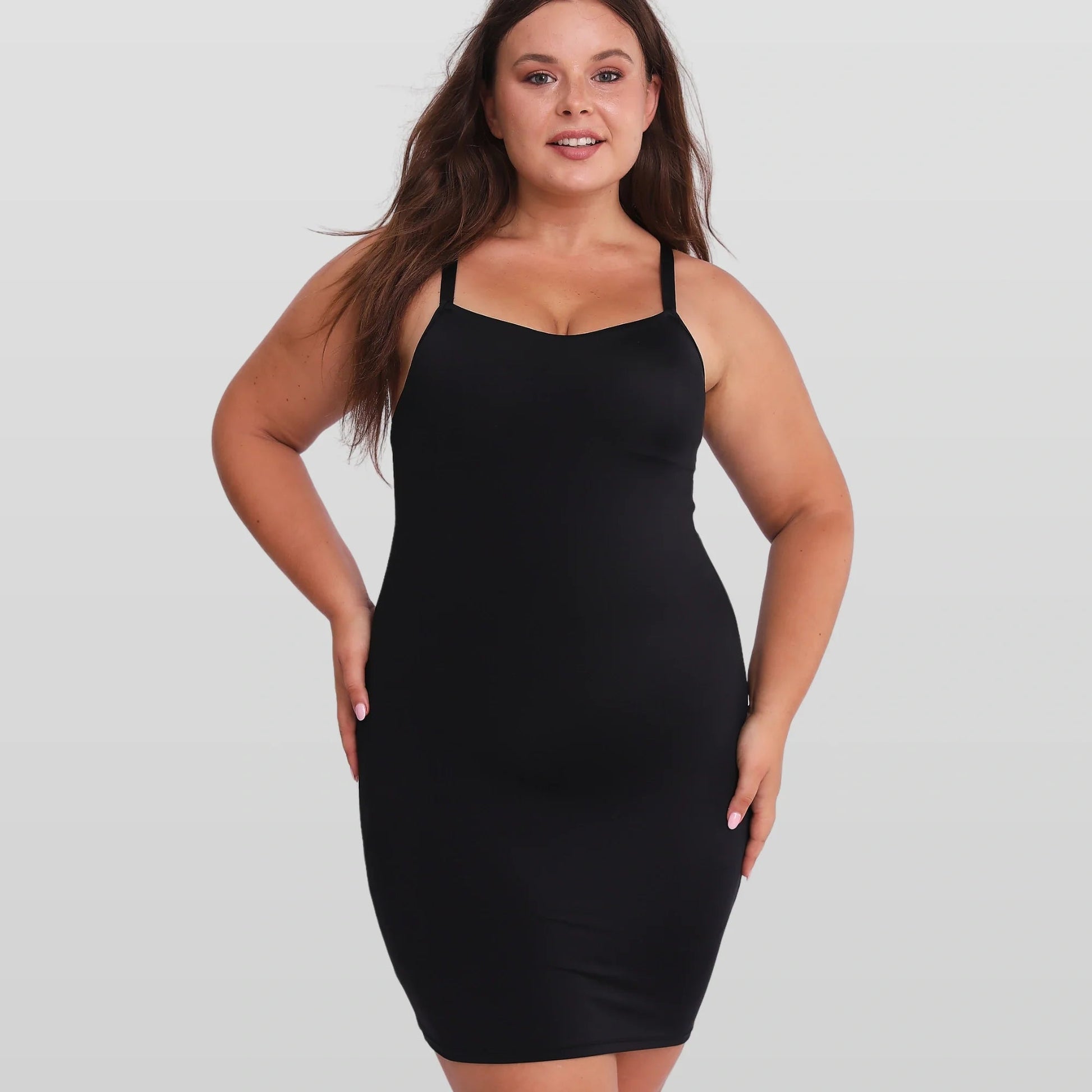 dresses with built in shapewear Built-In Shapewear Mini Dress, Black / XL