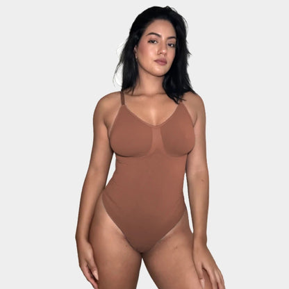 Coffee Sculpting Bodysuit by Luxmery - Luxmery