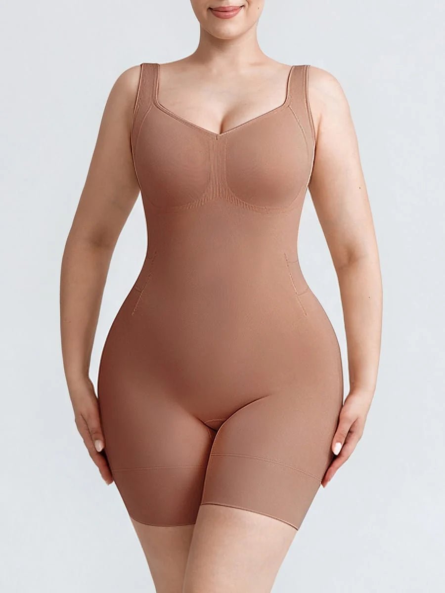 Easy Bathroom Break Sculpting Bodysuit - Thick straps - Luxmery