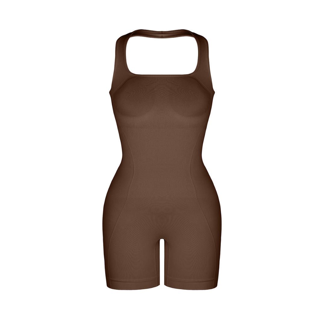 Halter Neck Shaping Playsuit - Luxmery