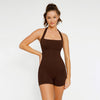 Halter Neck Shaping Playsuit - Luxmery