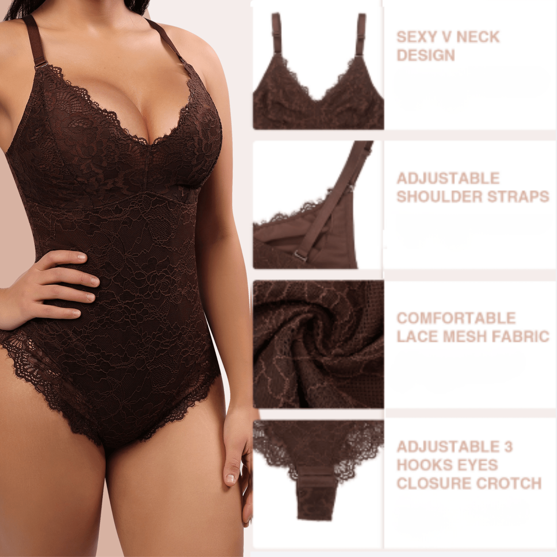 Luxmery Lace Shaping Bodysuit - Luxmery