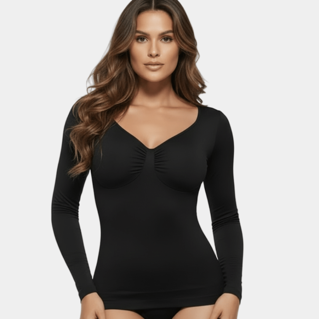 SculptFit Long Sleeve Diamond Neck Cami - Luxmery