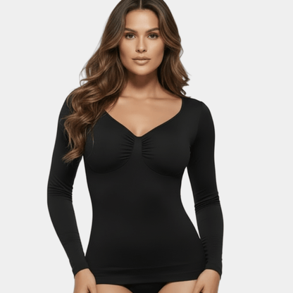 SculptFit Long Sleeve Diamond Neck Cami - Luxmery