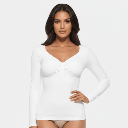 SculptFit Long Sleeve Diamond Neck Cami - Luxmery