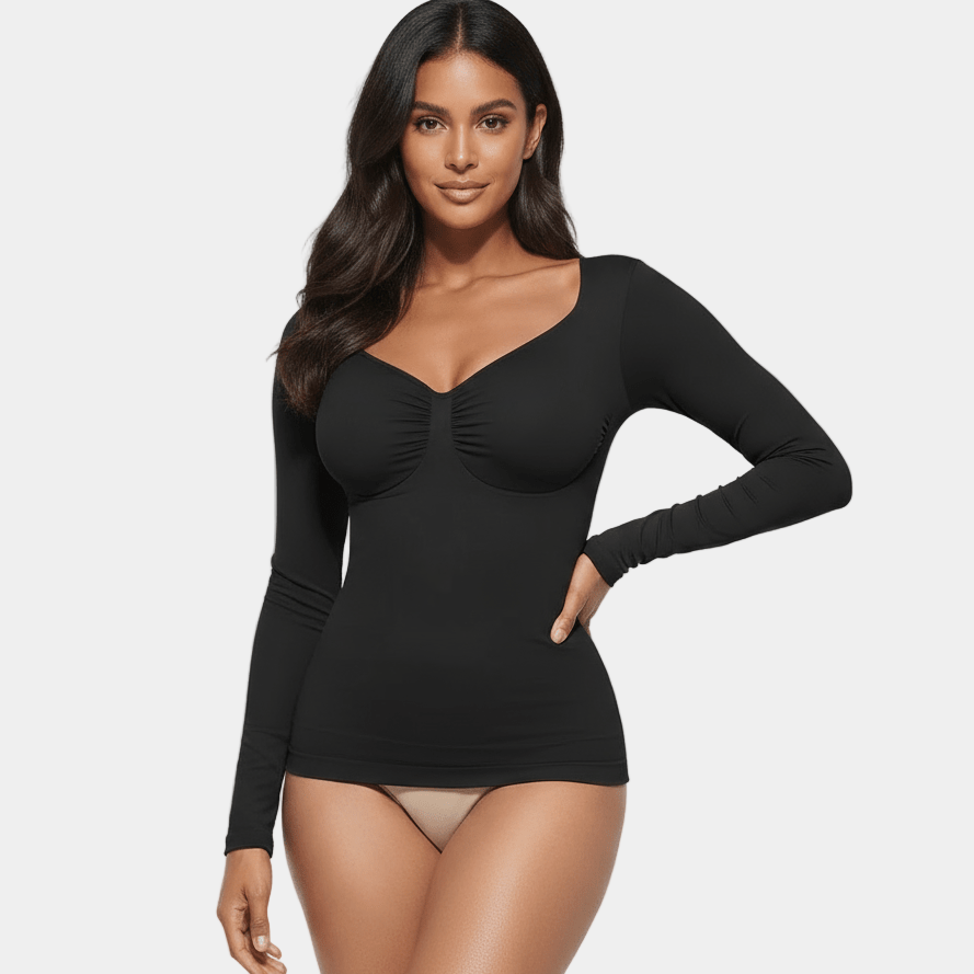 SculptFit Long Sleeve Diamond Neck Cami - Luxmery