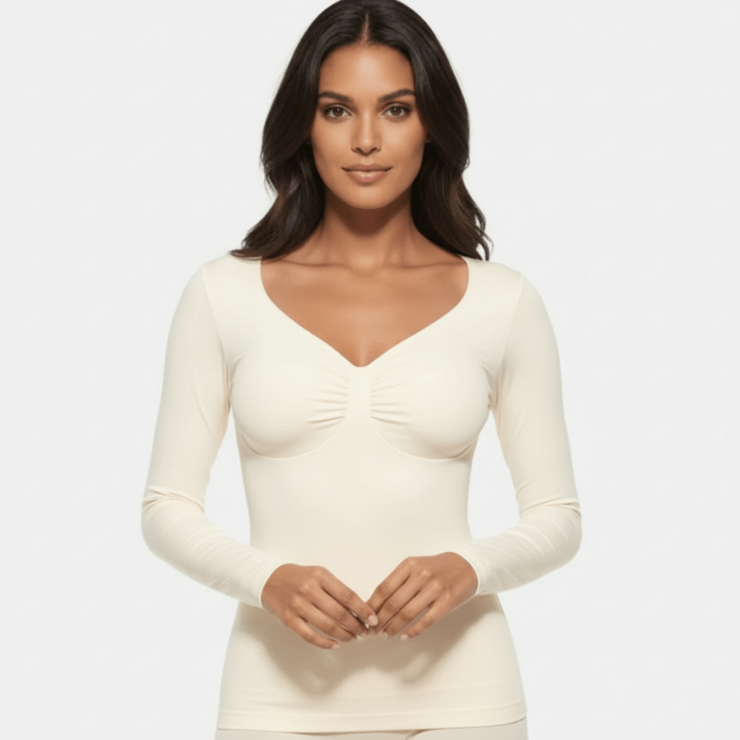 SculptFit Long Sleeve Diamond Neck Cami - Luxmery
