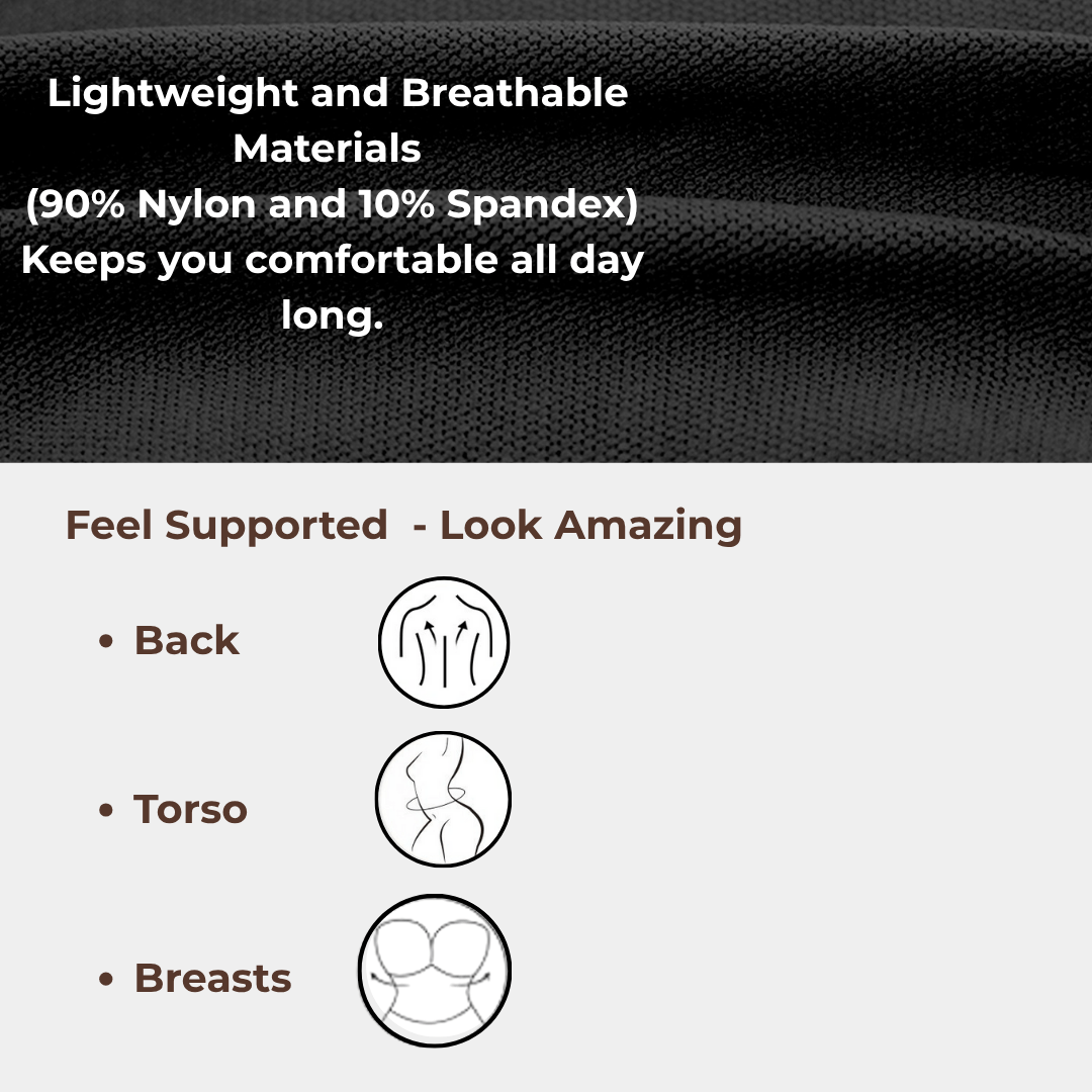 SculptFit Long Sleeve Diamond Neck Cami - Luxmery