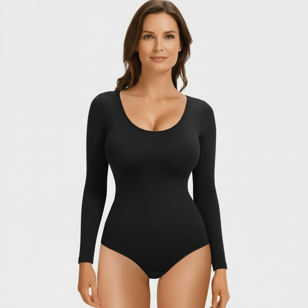 Sculpting Long Sleeve Bodysuits - Luxmery