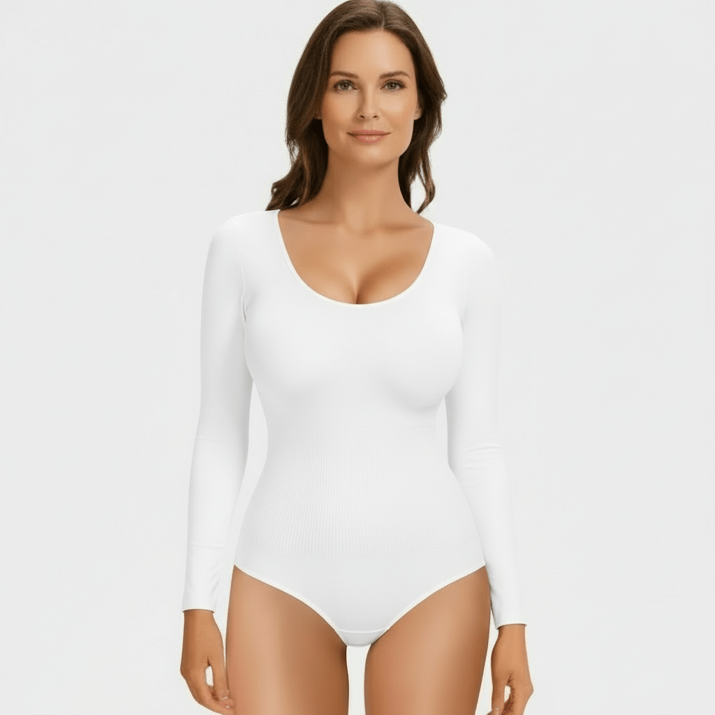 Sculpting Long Sleeve Bodysuits - Luxmery