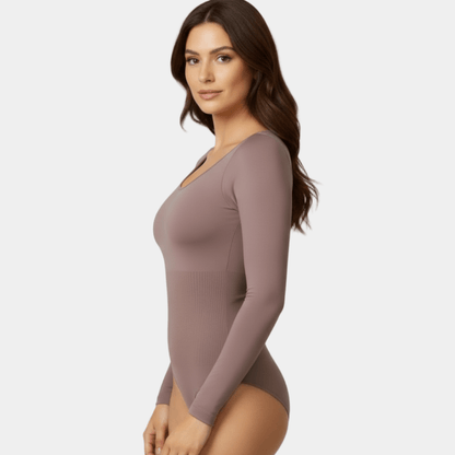 Sculpting Long Sleeve Bodysuits - Luxmery