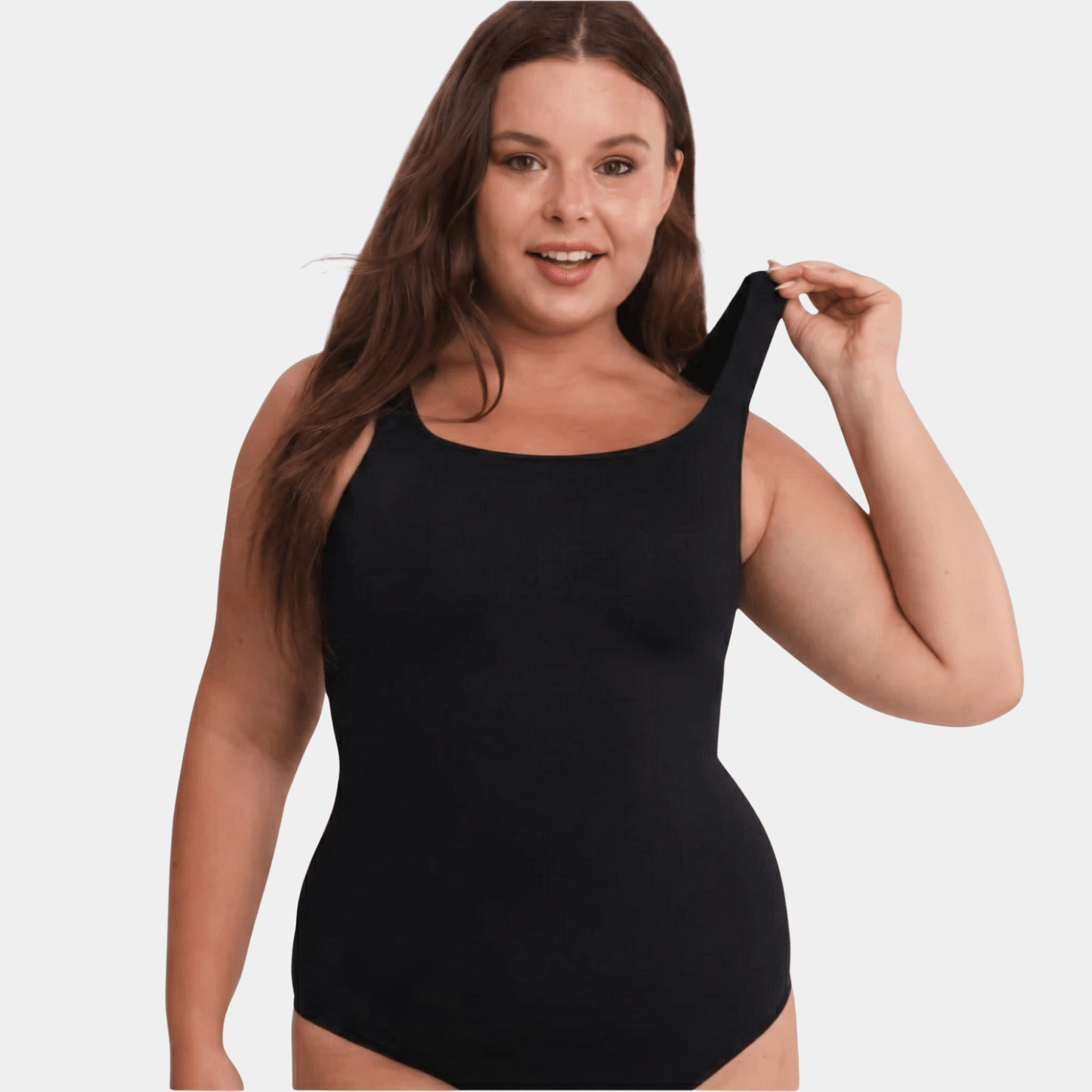 Sculpting Square Neck Thong Bodysuit - Luxmery