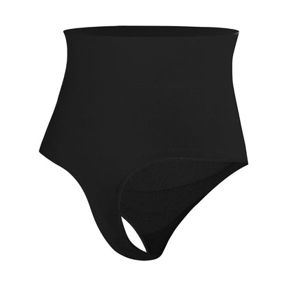 Seamless Mid - Waisted Shaper Thong Panties - Luxmery