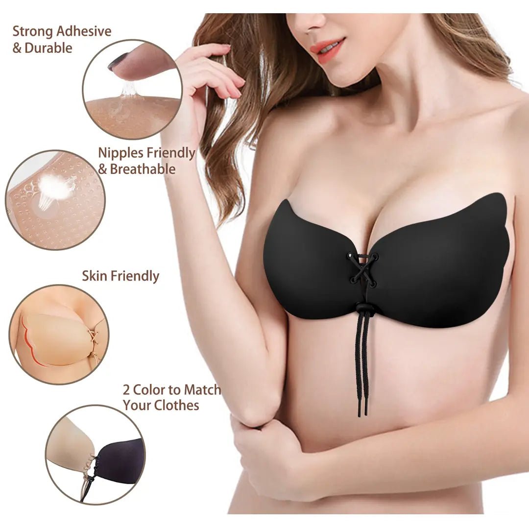 Self Adhesive Strapless Push Up Bra - Luxmery