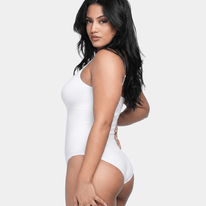 Square Neck Sculpting Bodysuit - Luxmery