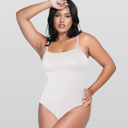 Square Neck Sculpting Bodysuit - Luxmery