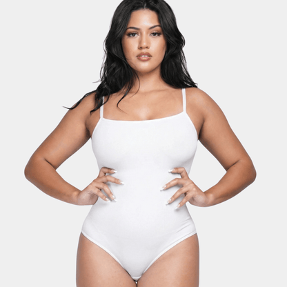 Square Neck Sculpting Bodysuit - Luxmery
