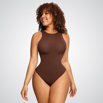 SuperSculpt High Neck Thong Bodysuit - Luxmery