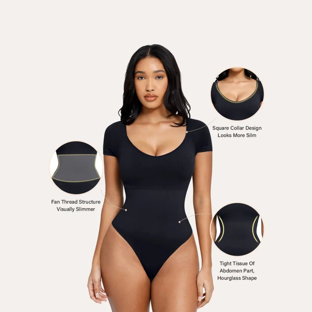 SuperSculpt Short Sleeve Bodysuit - Luxmery