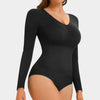 Load image into Gallery viewer, Long Sleeve V-Neck Bodysuit - Luxmery