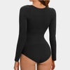 Load image into Gallery viewer, Long Sleeve V-Neck Bodysuit - Luxmery