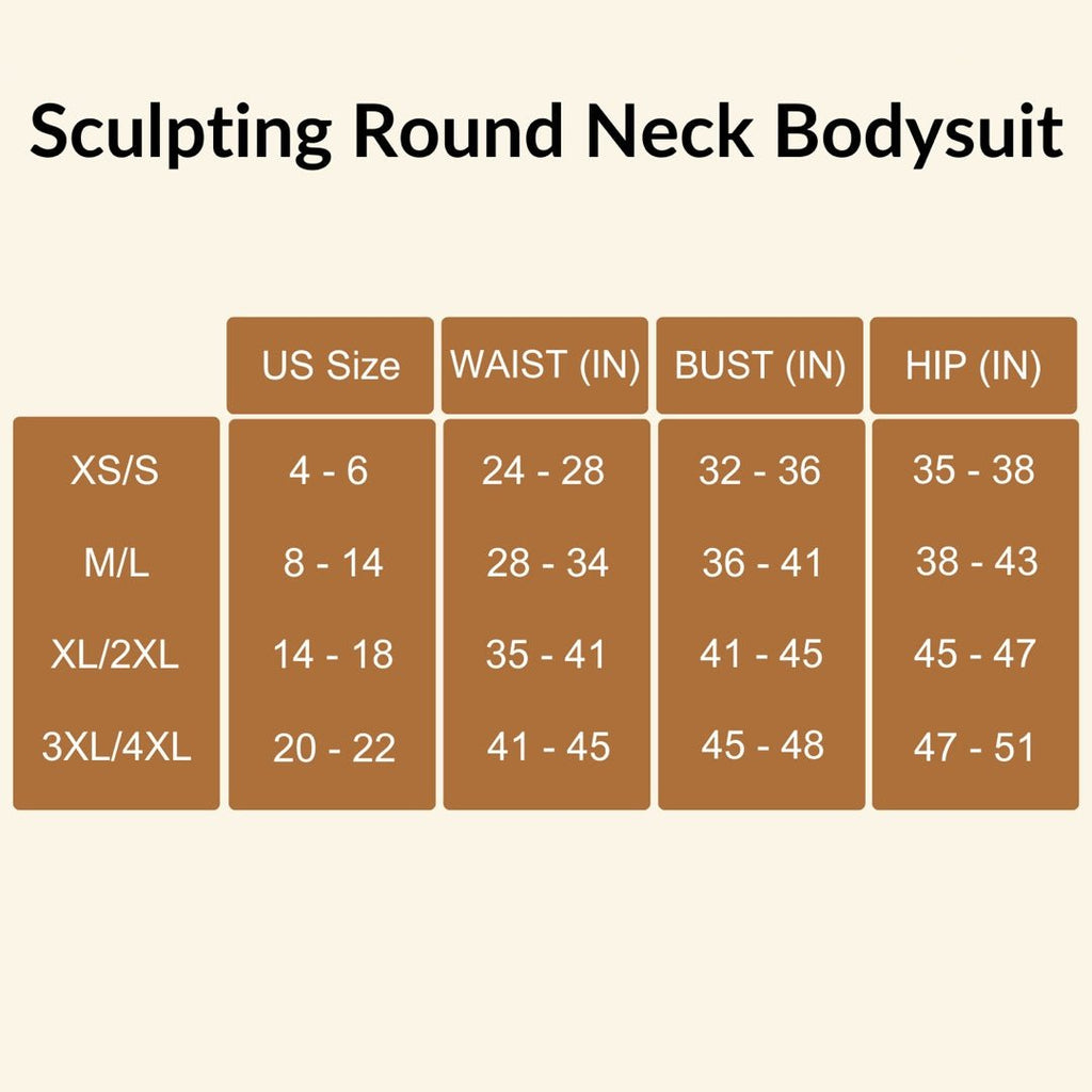 Luxmery Essentials Bundle - 2 Sculpting Bodysuits + 1 Round Neck Bodysuit