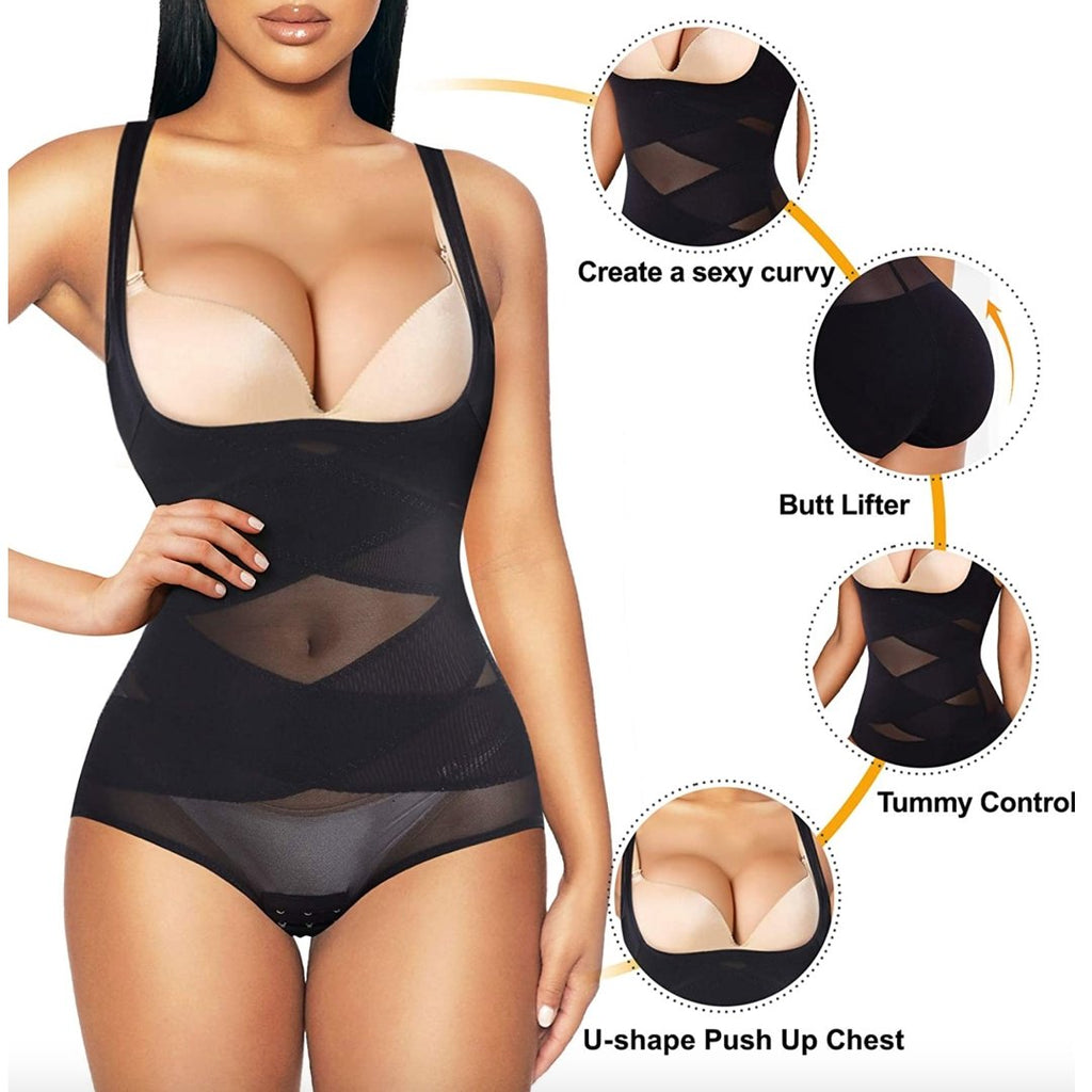 Luxmery Open Bust Bodysuit for a Flawless Look - Luxmery