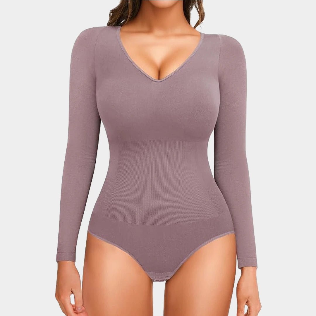 Sculpting Long Sleeve Bodysuits - Luxmery