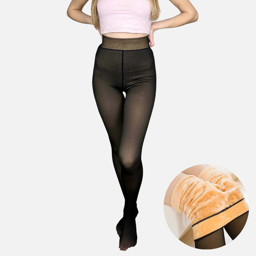 Women's Plus Size Thermal Fleece Tights Nude- 153g/175g