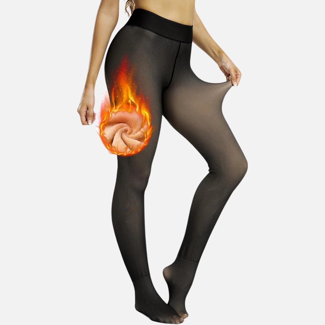 Fleece lined thermal tights hot sale